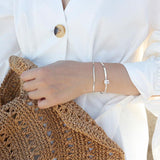 925 Sterling Silver Fine Jewellery Double Chain White CZ Bracelet For Women - lanciashow