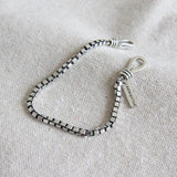 925 Sterling Silver Jewellery Vintage Chunky Box Chain Bracelet For Women Men Lovers - lanciashow