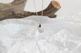 Sterling Silver Teardrop Pendant Necklace, Minimalist Simple Tiny Bead Pendant Choker Necklace - lanciashow