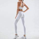 Yoga Suit For Women Sport Clothing Fitness Vest Tights Sets Dancing Dress - lanciashow