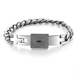 Interlocking Fashion Stainless Steel Love Heart Bracelet for Lovers Titanium Steel Jewelry - lanciashow