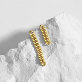 Dissymmetry Side Chain Stud Earrings 925 Sterling Silver Gold Plated Jewelry For Women - lanciashow