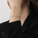 Moon & Star Charms Bracelet With Zirconia Women's Jewelry For Gift - lanciashow