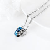 Couples Necklace Titanium Stainless Steel Pendant, His & Hers Matching Set Lovers Gift - lanciashow