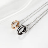 Couple Gift for Men Women Him & Her Stainless Steel Jewelry Lover Chain Necklace - lanciashow