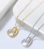 925 Sterling Silver Moonstone Heart Pendant Necklace Natrural Gemstone Jewelry - lanciashow