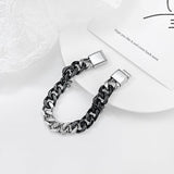 Men's Jewelry Stainless Steel Chunky Chain Bracelet ,Cuban Chain with Box Lock Clasp - lanciashow