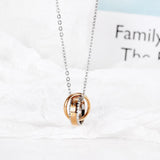 Couples Necklace Titanium Stainless Steel Pendant, His & Hers Matching Set Lovers Gift - lanciashow