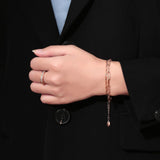 Popular Double Chain Bracelet, Lady Stainless Steel Smiling Face Bracelet, Titanium Steel Luck Star Bracelet - lanciashow