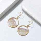925 Sterling Silver With Natural Strawberry Quartz Citrine Crystal Moonstone Beads Hoop Earrings - lanciashow