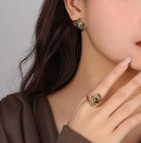 925 Sterling Silver Gold Plated Fashion Jewelry Irregular Color CZ Ring For Women - lanciashow