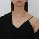 Titanium Steel Jewellery Heart Pendant Necklace Fashion Choker Chain For Women - lanciashow