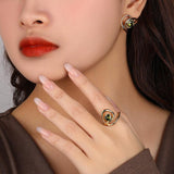 925 Sterling Silver Cubic Zirconia Jewelry Peridot Gemstone Color CZ Earrings Stud - lanciashow