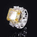 925 Sterling Silver High Carbon Diamond Ring Luxury Jewelry Annivesary Gift For Her - lanciashow