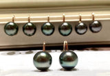 18K Rose Gold Tahiti Pearl 8-9mm Hook Earrings Fine Jewellery - lanciashow